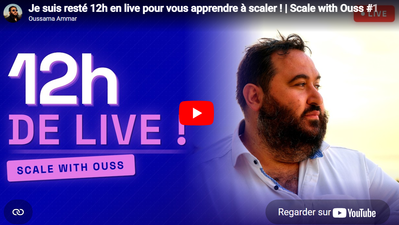 Oussama Ammar : Les 6 Stratégies de Scaling pour Devenir un CEO « AI-First » (Résumé du Live de 12h)